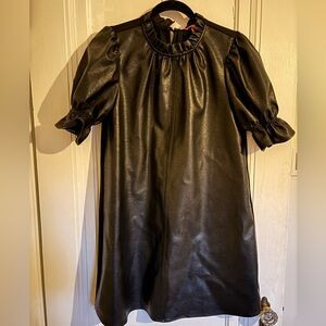 THML Vegan Leather Tunic Dress